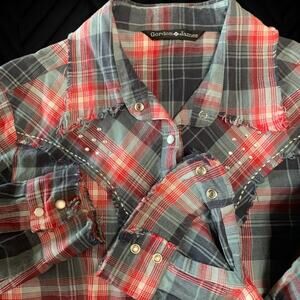 Vintage Western Wear Western Shirt. Cowboy Cowgirl Snap Down Cotton SZ Lg